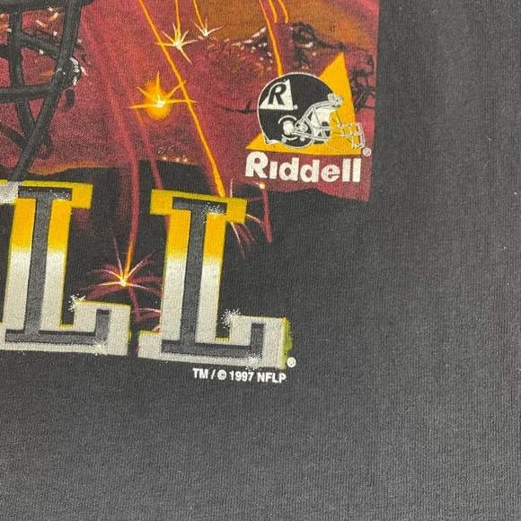 Vintage 1997 Riddell Pittsburgh Steelers NFL football Short sleeve tee shirt - Picture 6 of 12